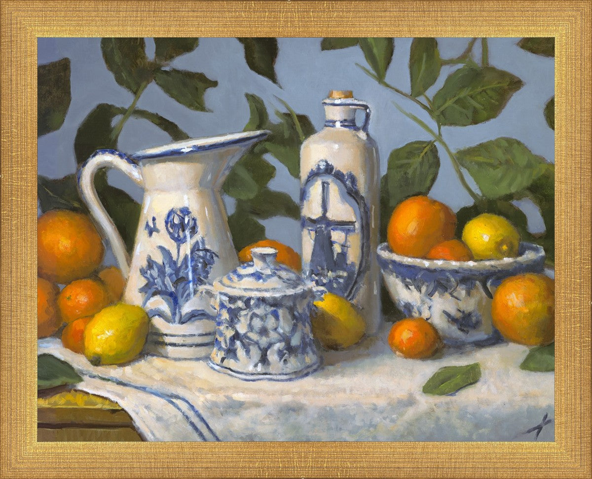 Delft and Citrus Still Life