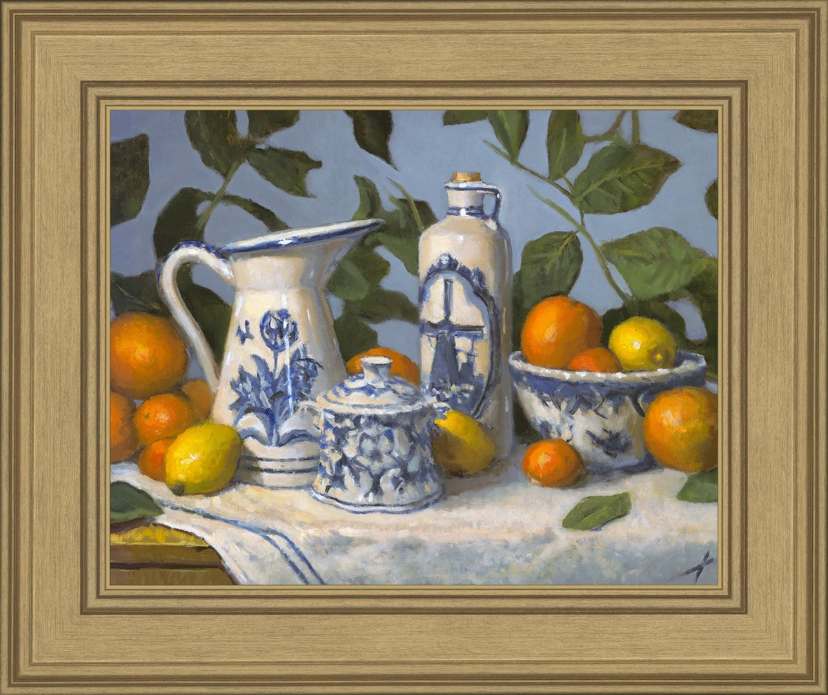 Delft and Citrus Still Life