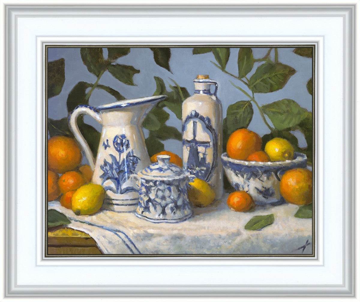 Delft and Citrus Still Life