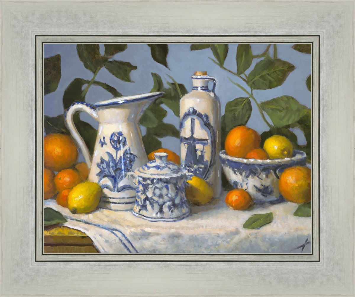 Delft and Citrus Still Life