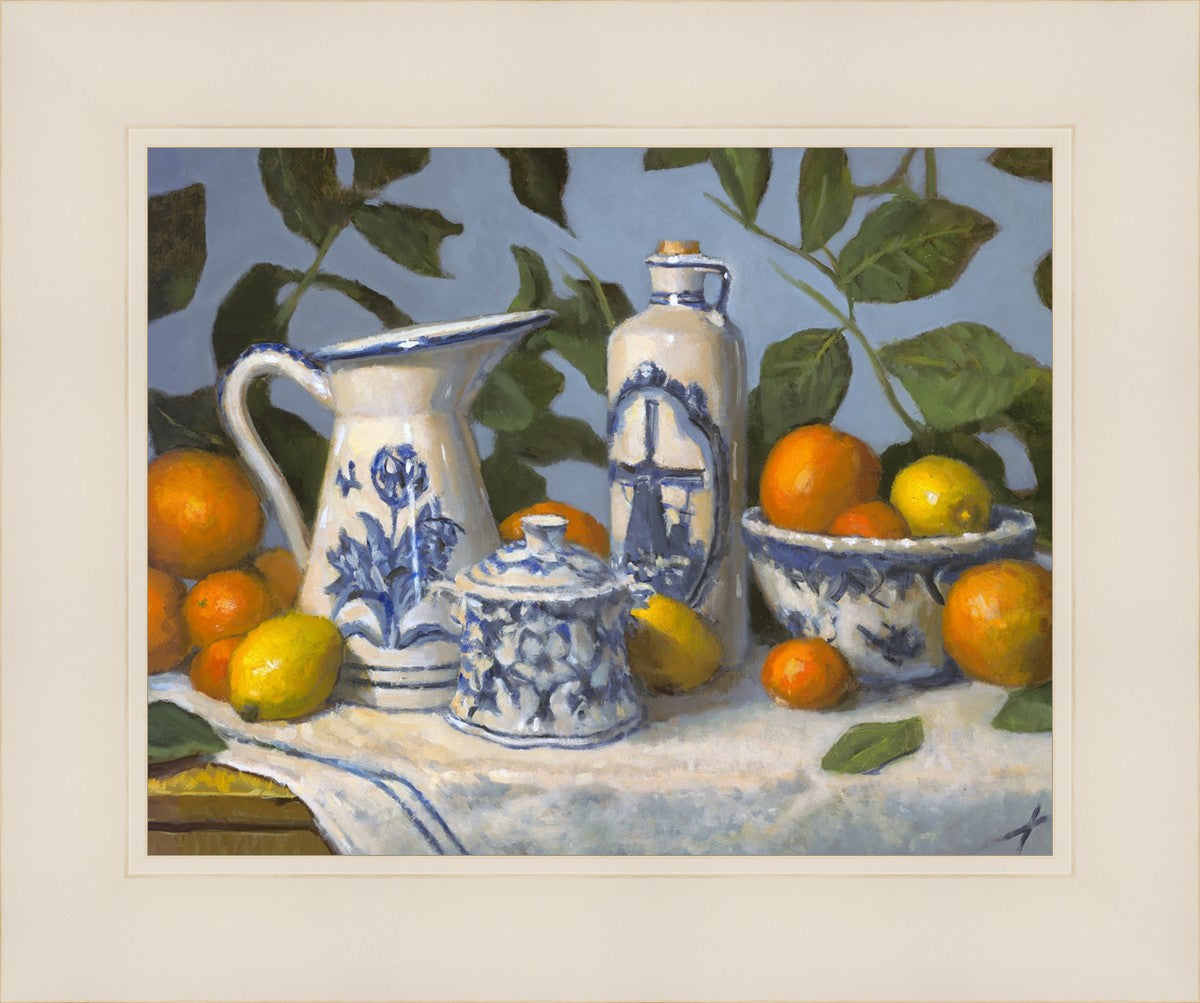 Delft and Citrus Still Life