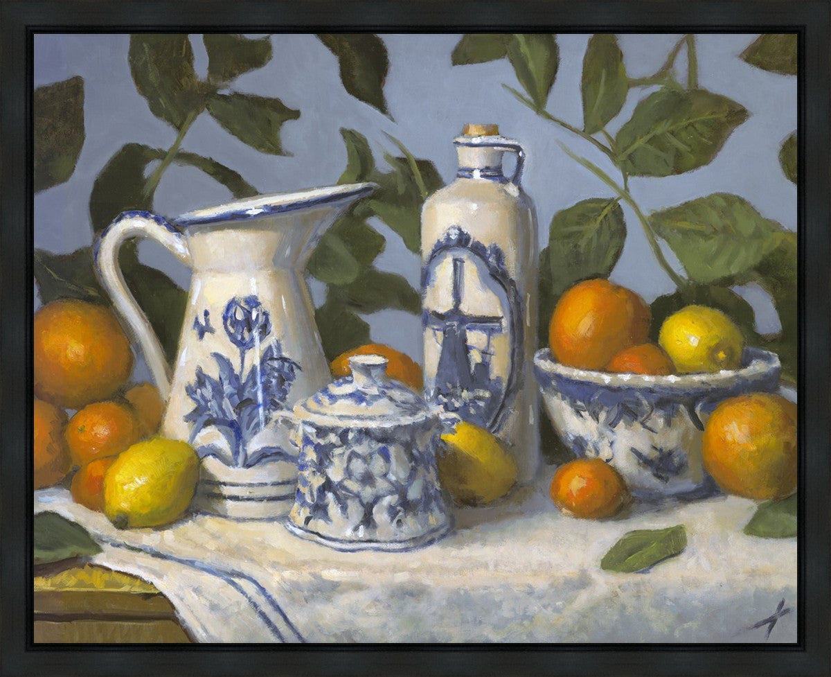 Delft and Citrus Still Life