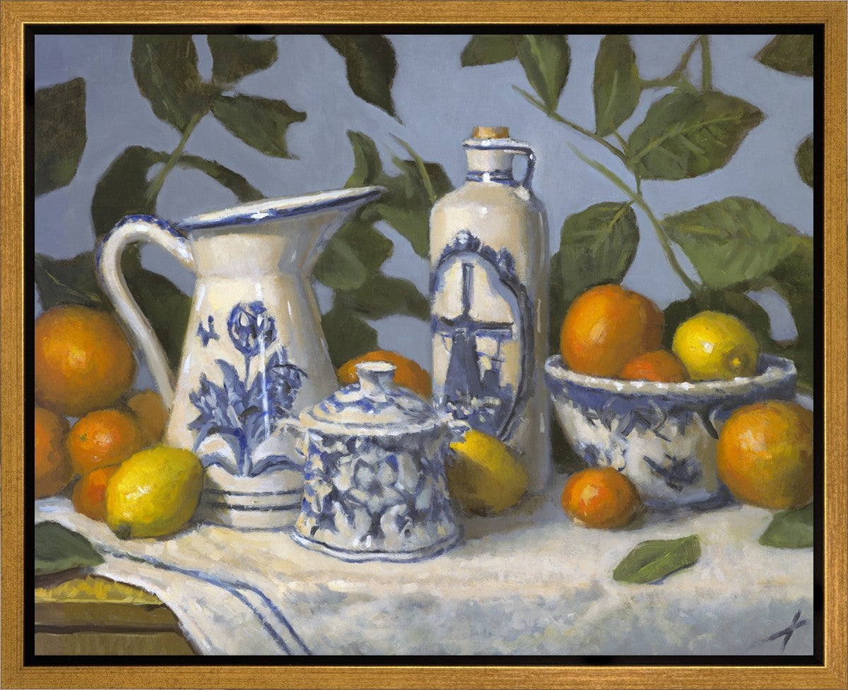 Delft and Citrus Still Life