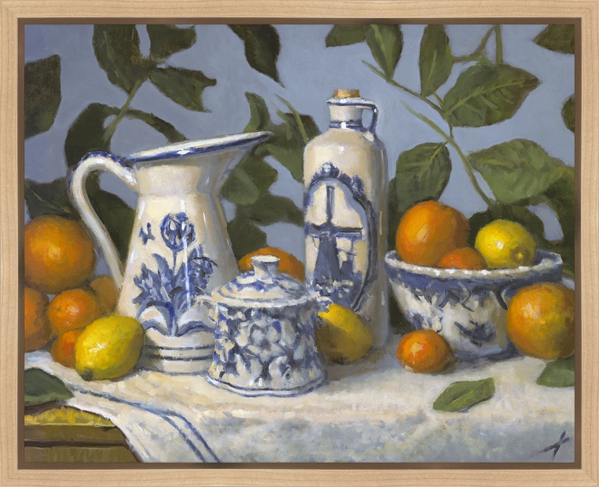 Delft and Citrus Still Life