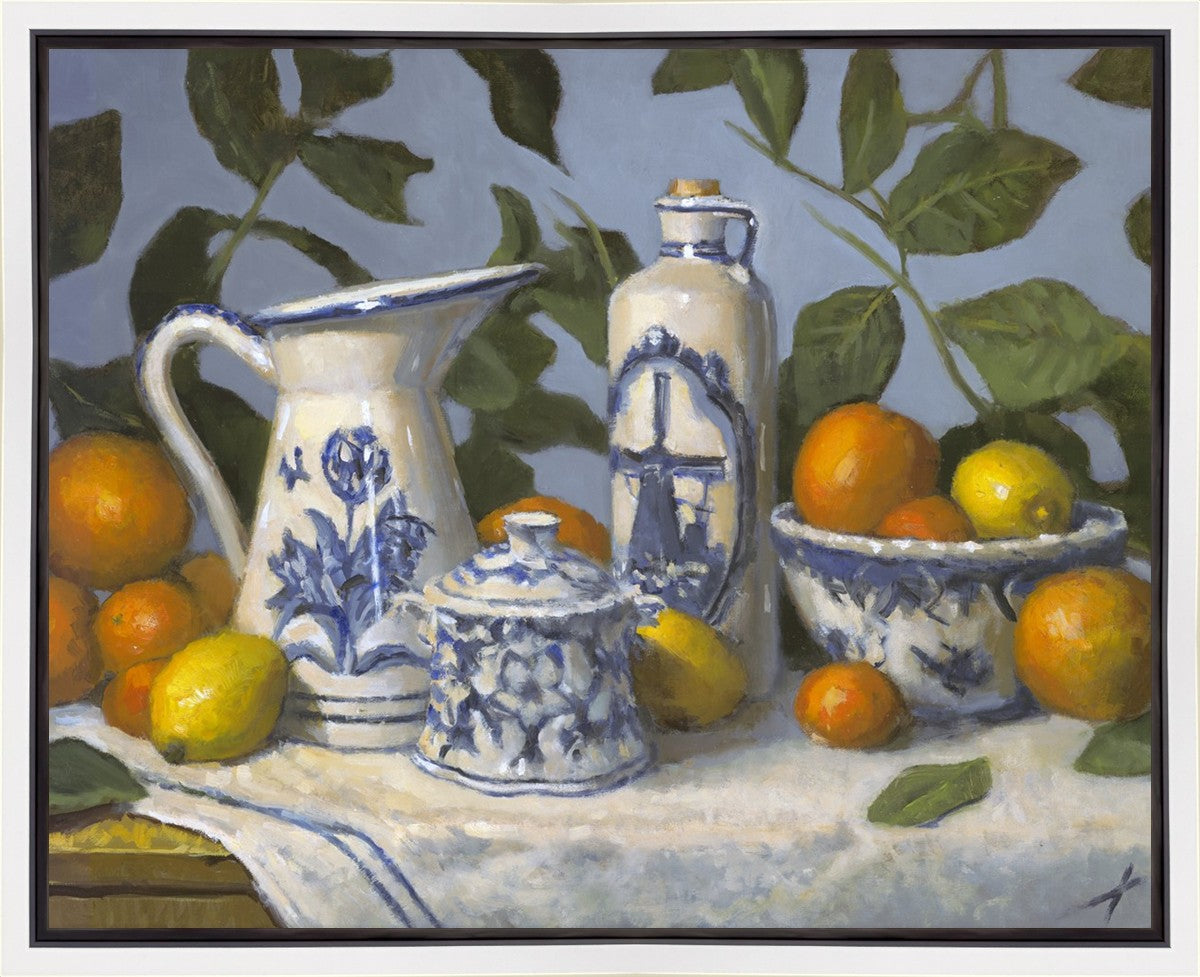 Delft and Citrus Still Life