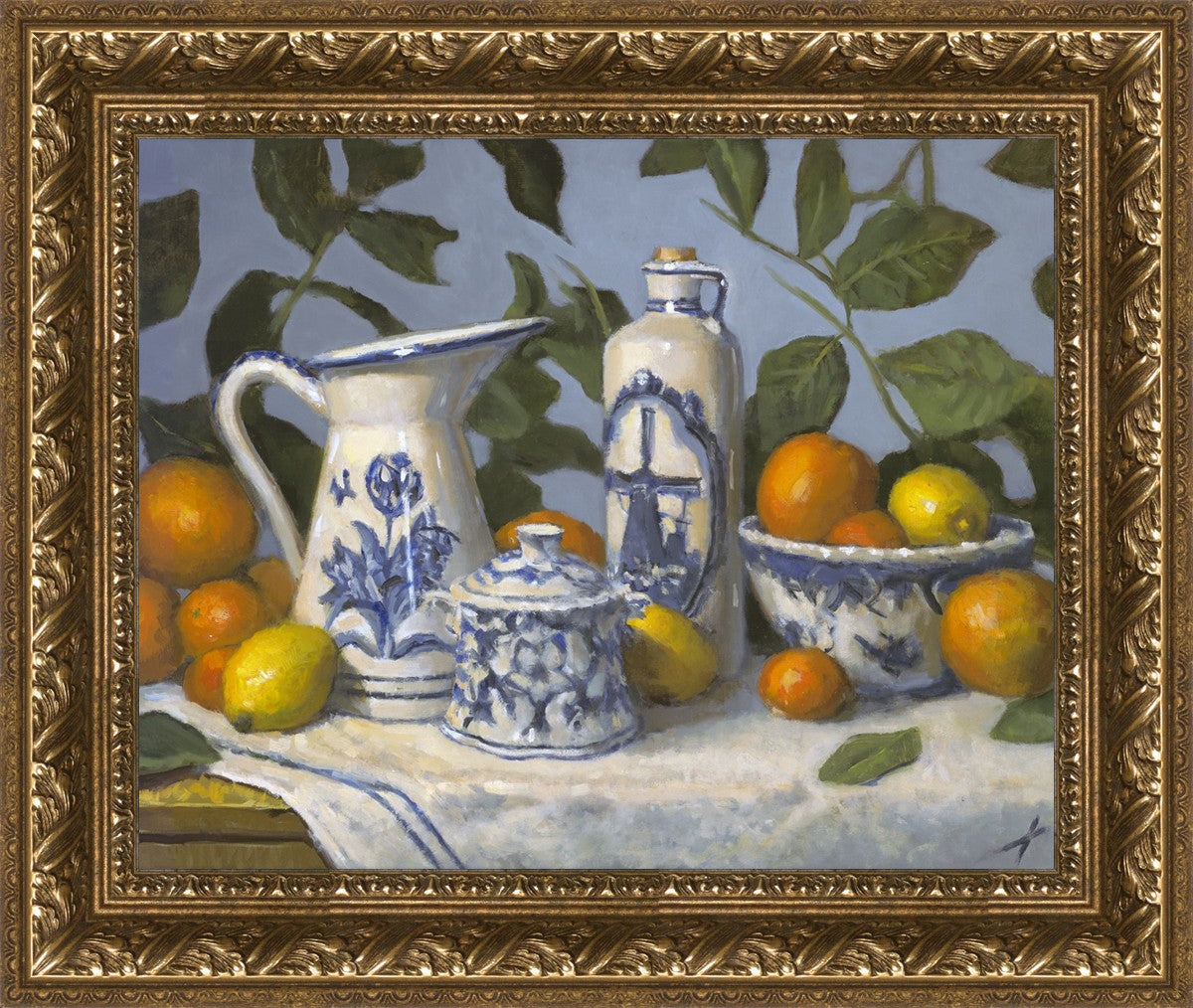 Delft and Citrus Still Life