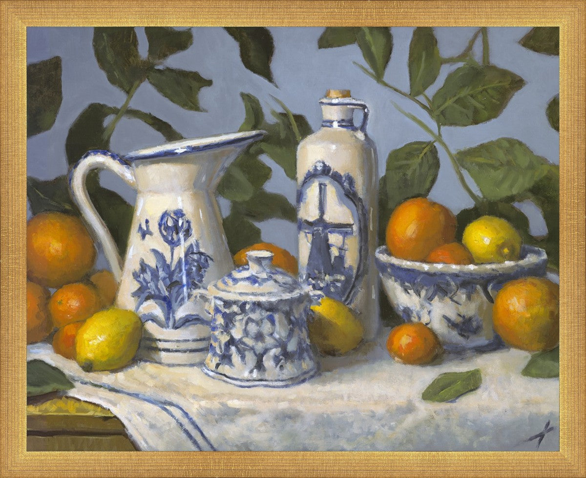Delft and Citrus Still Life