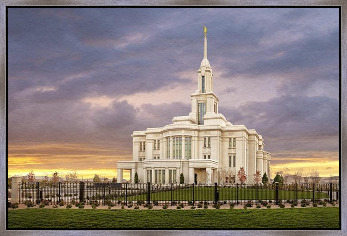 Payson Temple Storm Breaks Gallery Wrap