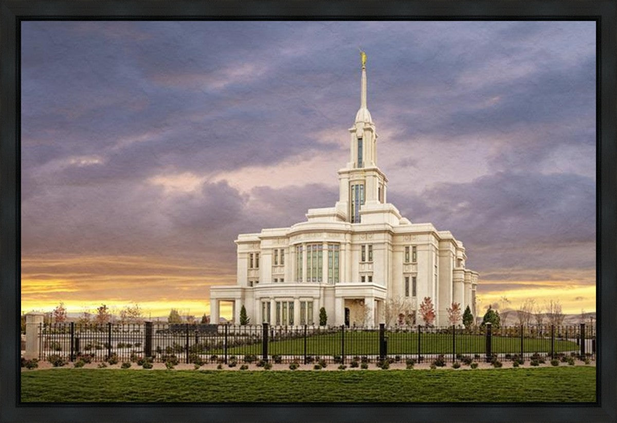 Payson Temple Storm Breaks Gallery Wrap