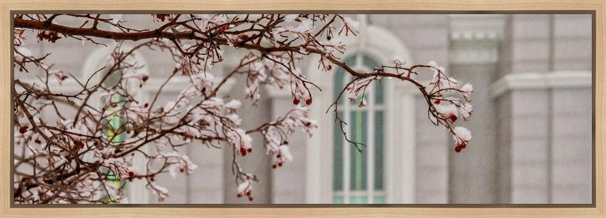 Mount Timpanogos Temple Snowfall Gallery Wrap