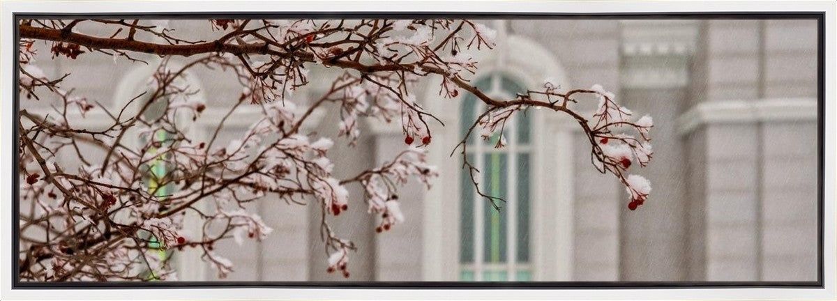 Mount Timpanogos Temple Snowfall Gallery Wrap