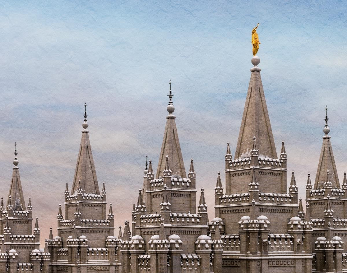 Salt Lake Temple Winter Ramparts Gallery Wrap