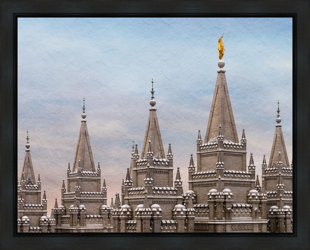 Salt Lake Temple Winter Ramparts Gallery Wrap