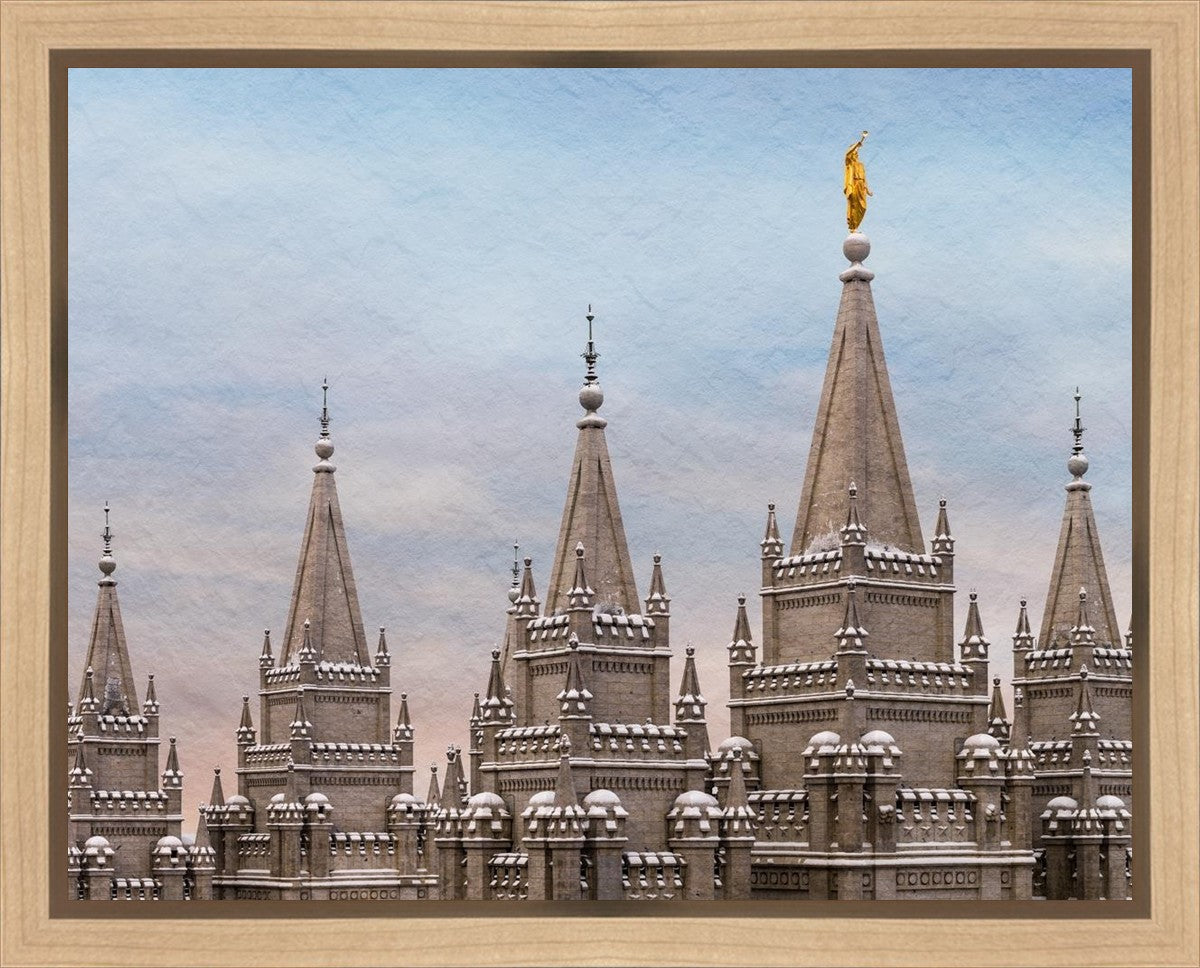 Salt Lake Temple Winter Ramparts Gallery Wrap
