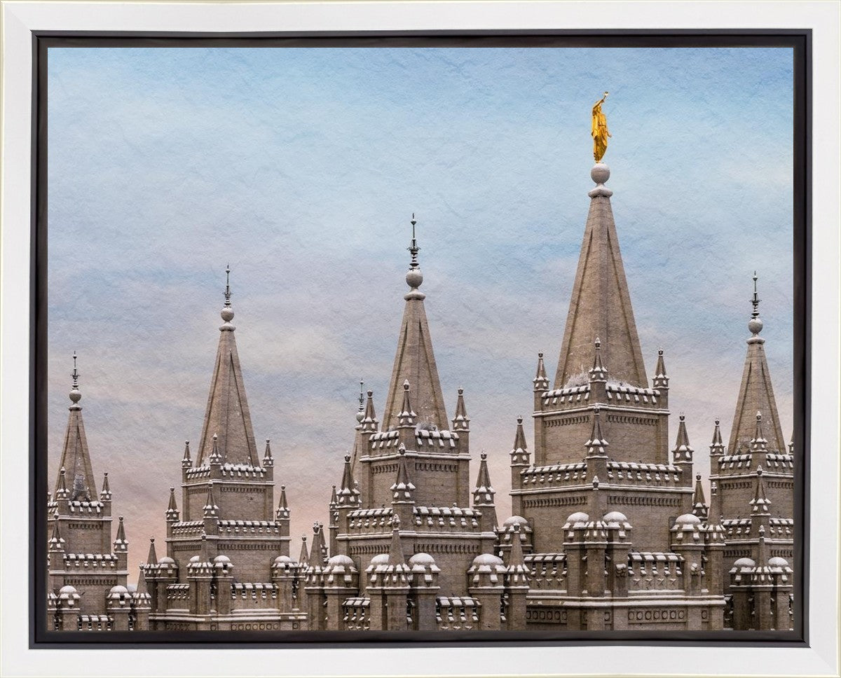 Salt Lake Temple Winter Ramparts Gallery Wrap