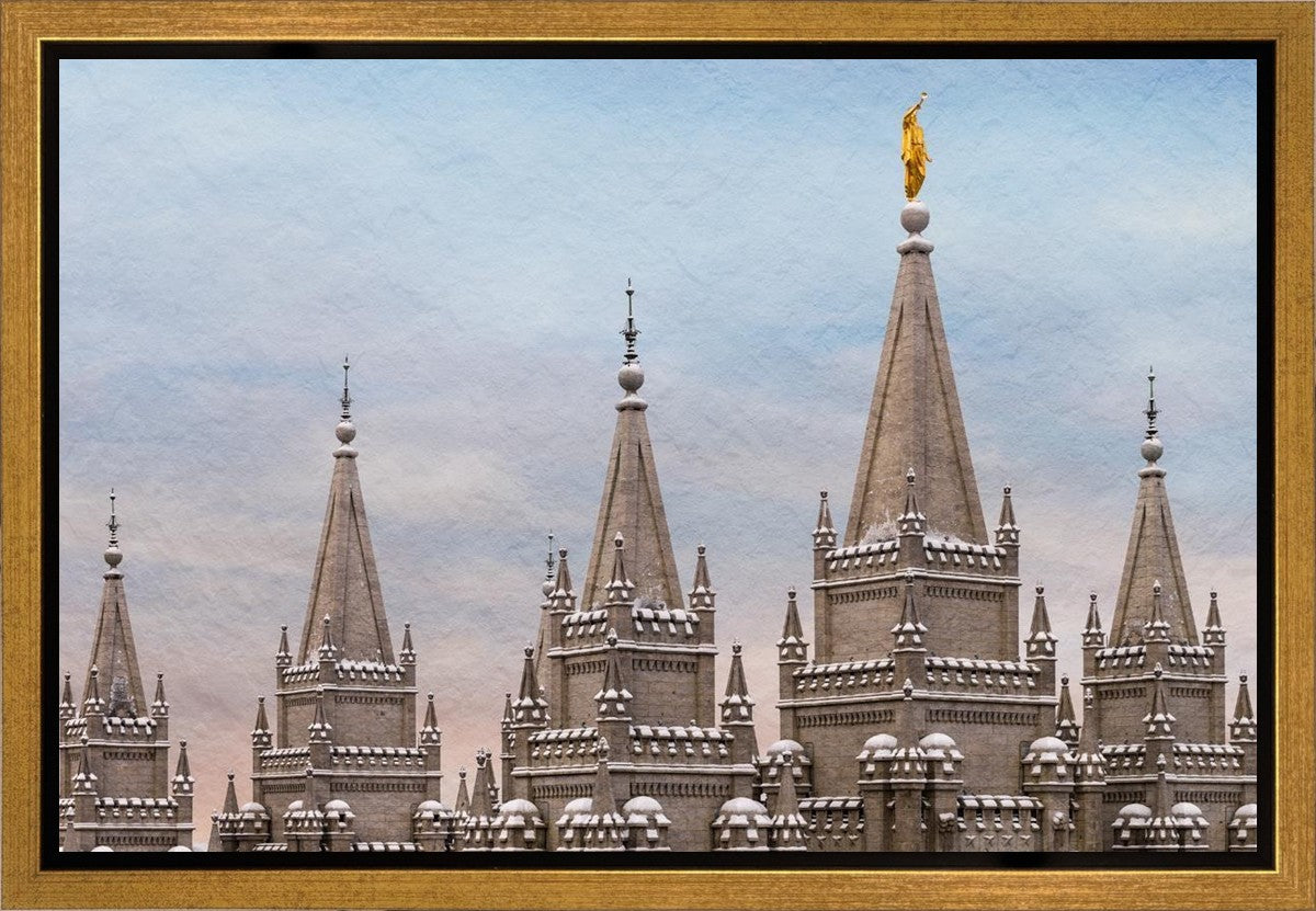 Salt Lake Temple Winter Ramparts Gallery Wrap