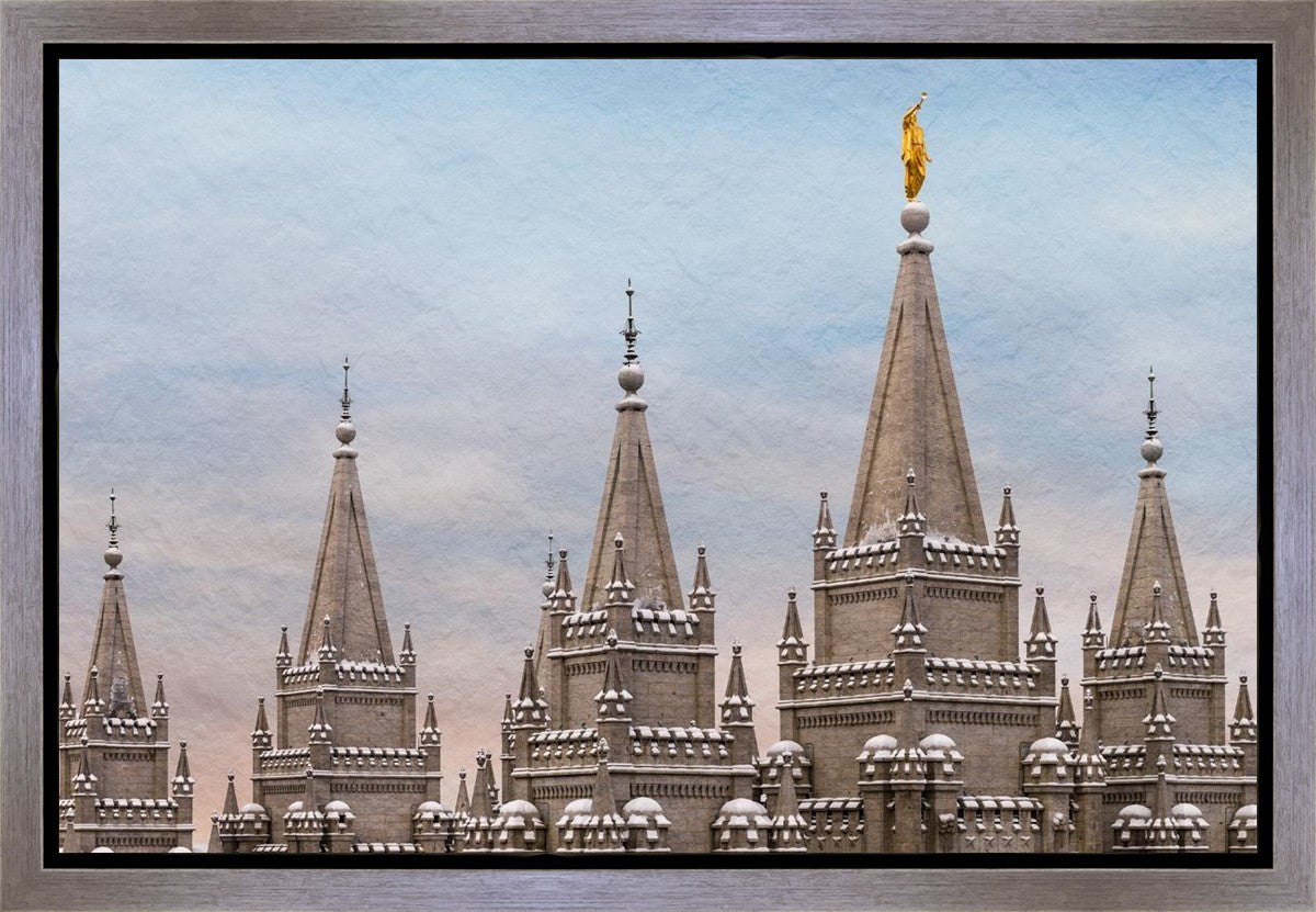 Salt Lake Temple Winter Ramparts Gallery Wrap