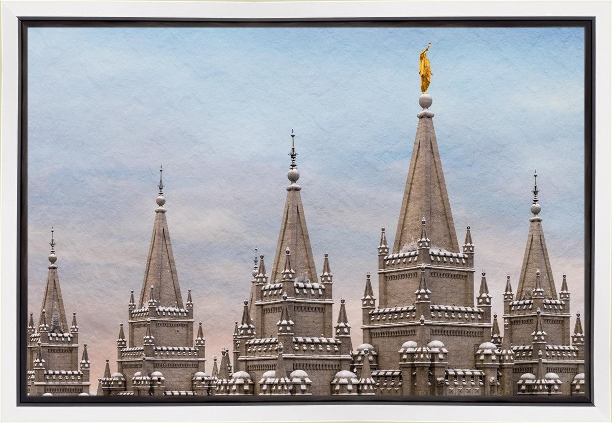 Salt Lake Temple Winter Ramparts Gallery Wrap
