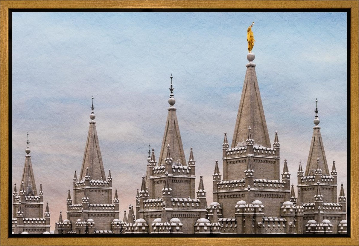Salt Lake Temple Winter Ramparts Gallery Wrap
