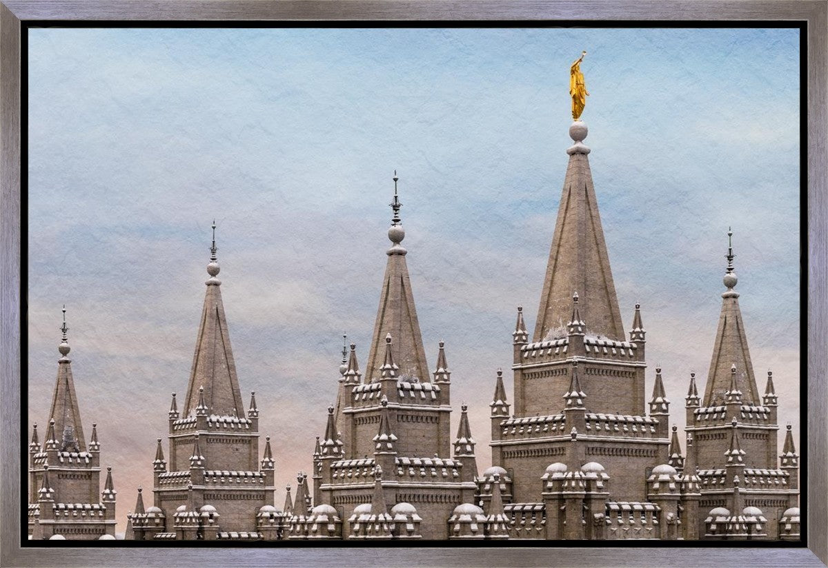 Salt Lake Temple Winter Ramparts Gallery Wrap