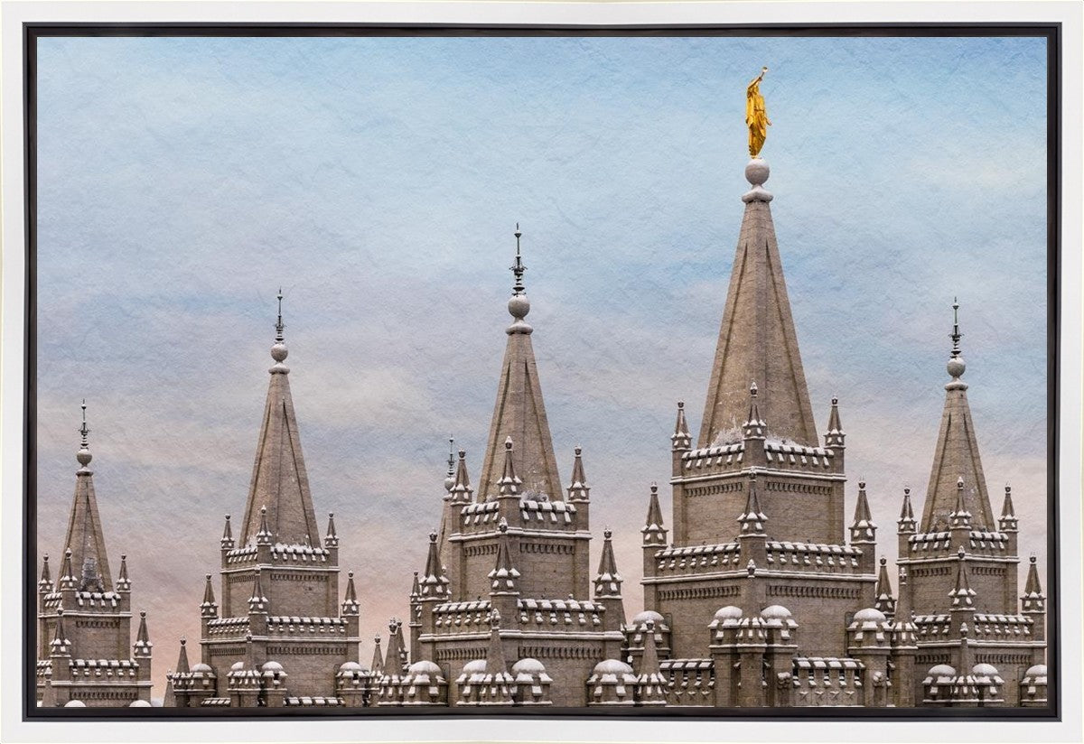 Salt Lake Temple Winter Ramparts Gallery Wrap