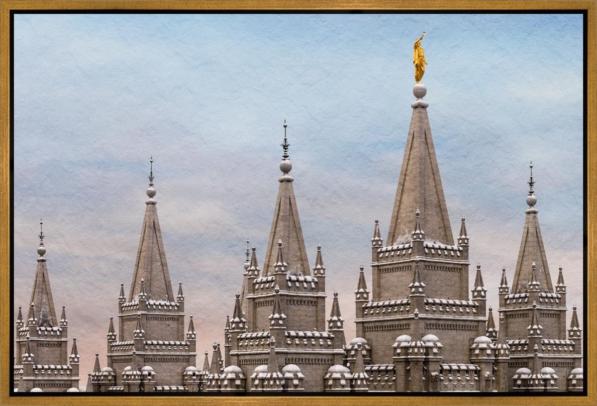 Salt Lake Temple Winter Ramparts Gallery Wrap