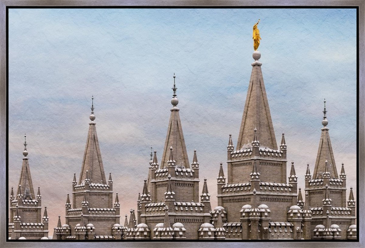 Salt Lake Temple Winter Ramparts Gallery Wrap