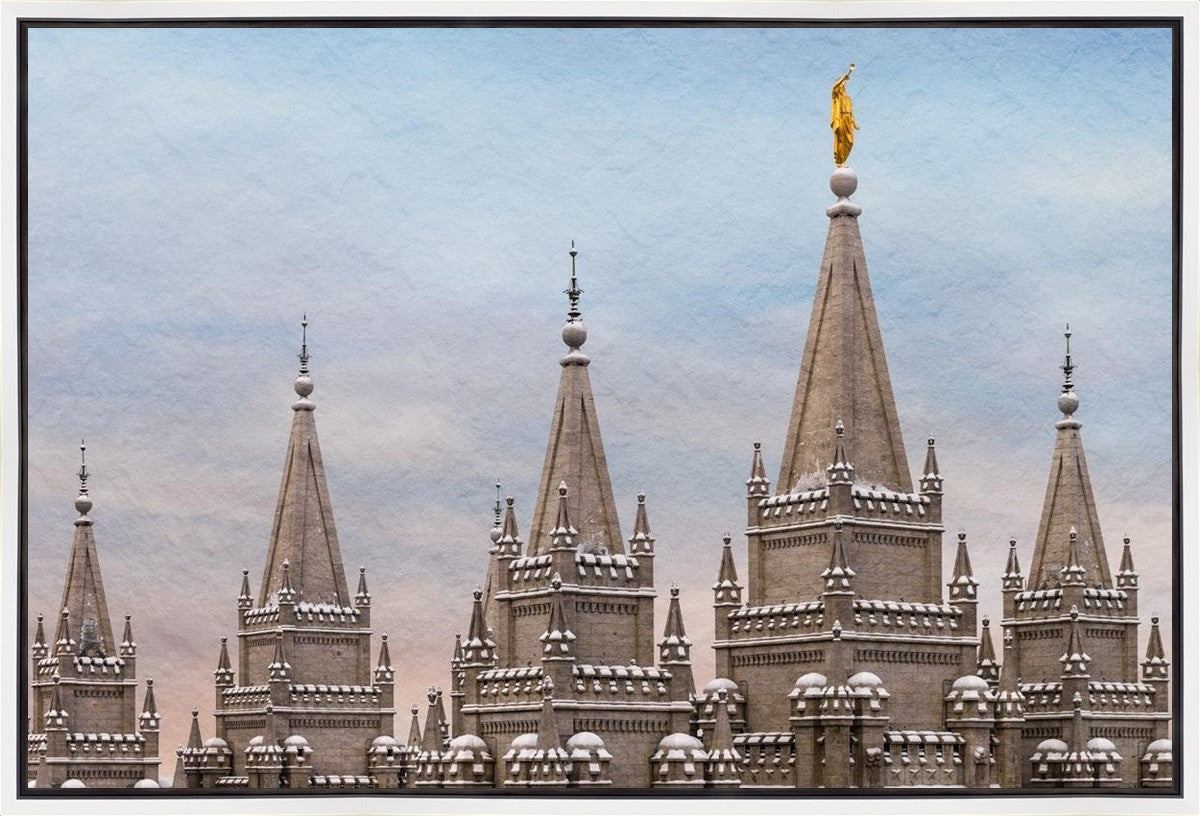 Salt Lake Temple Winter Ramparts Gallery Wrap