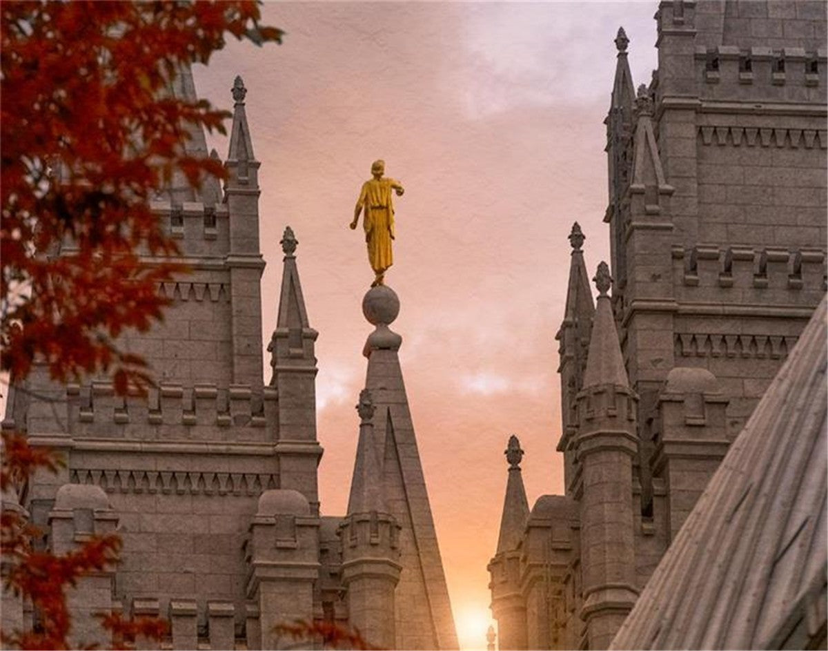Salt Lake Temple Angel from on High Gallery Wrap