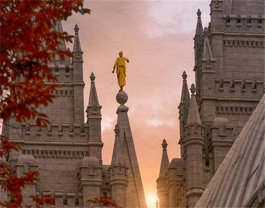 Salt Lake Temple Angel from on High Gallery Wrap
