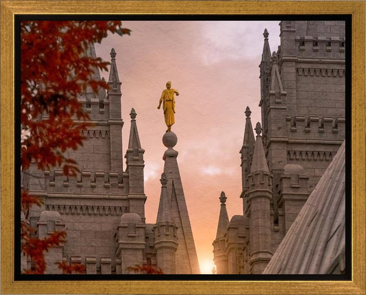 Salt Lake Temple Angel from on High Gallery Wrap