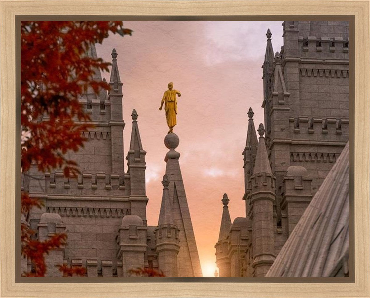Salt Lake Temple Angel from on High Gallery Wrap