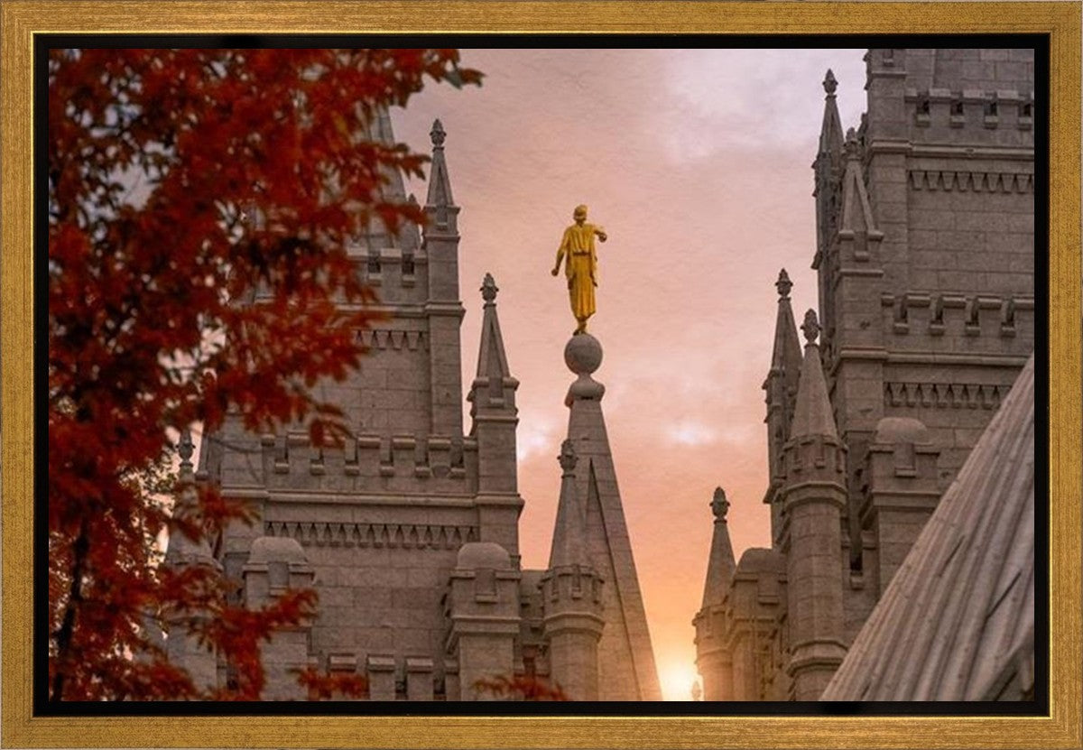 Salt Lake Temple Angel from on High Gallery Wrap