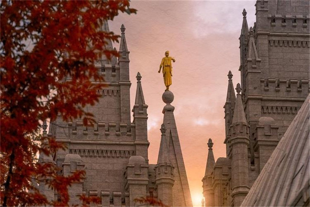 Salt Lake Temple Angel from on High Gallery Wrap