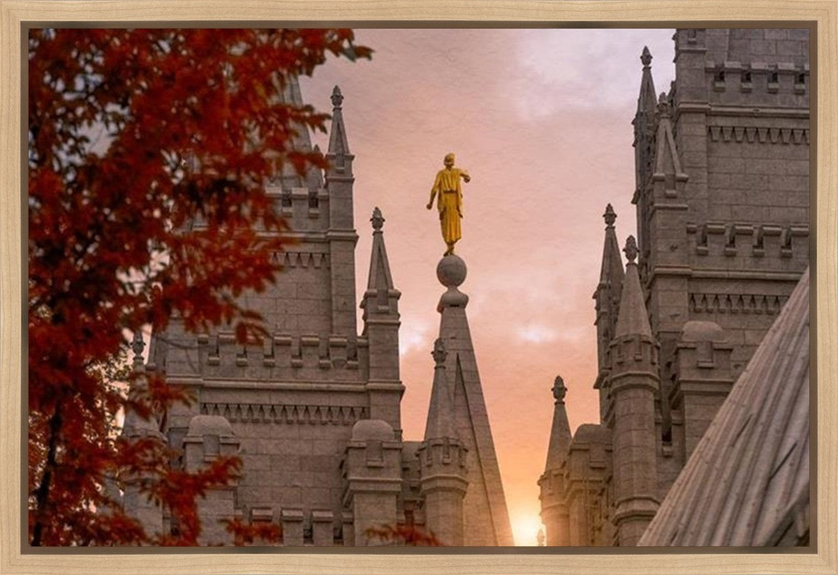 Salt Lake Temple Angel from on High Gallery Wrap