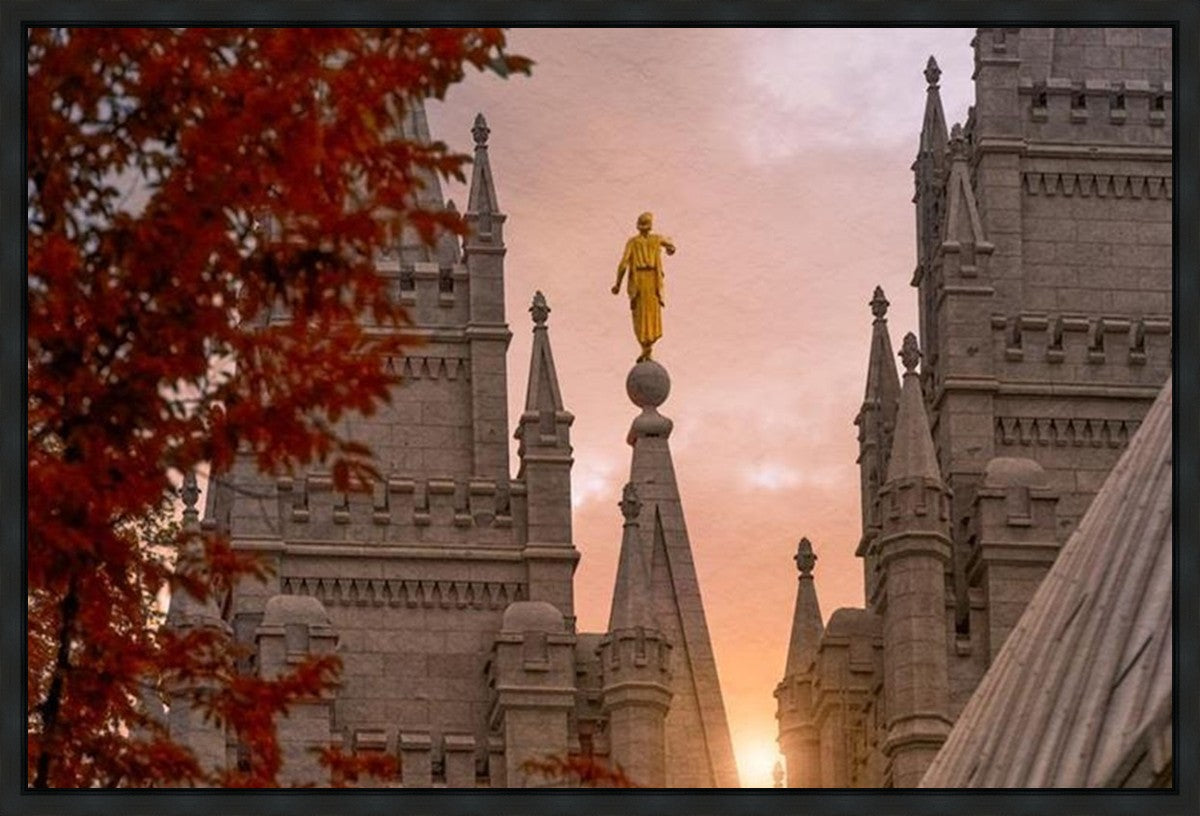 Salt Lake Temple Angel from on High Gallery Wrap