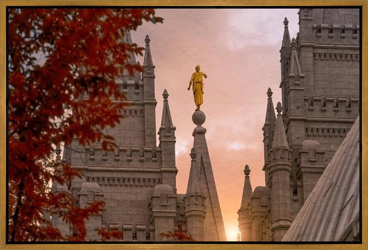 Salt Lake Temple Angel from on High Gallery Wrap