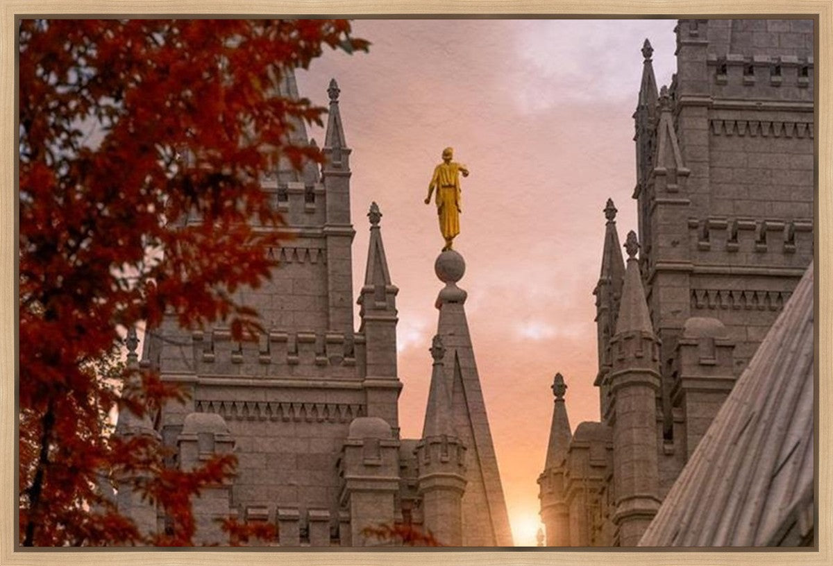 Salt Lake Temple Angel from on High Gallery Wrap