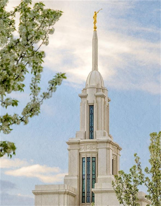 Payson Temple Blossoming Spire Gallery Wrap