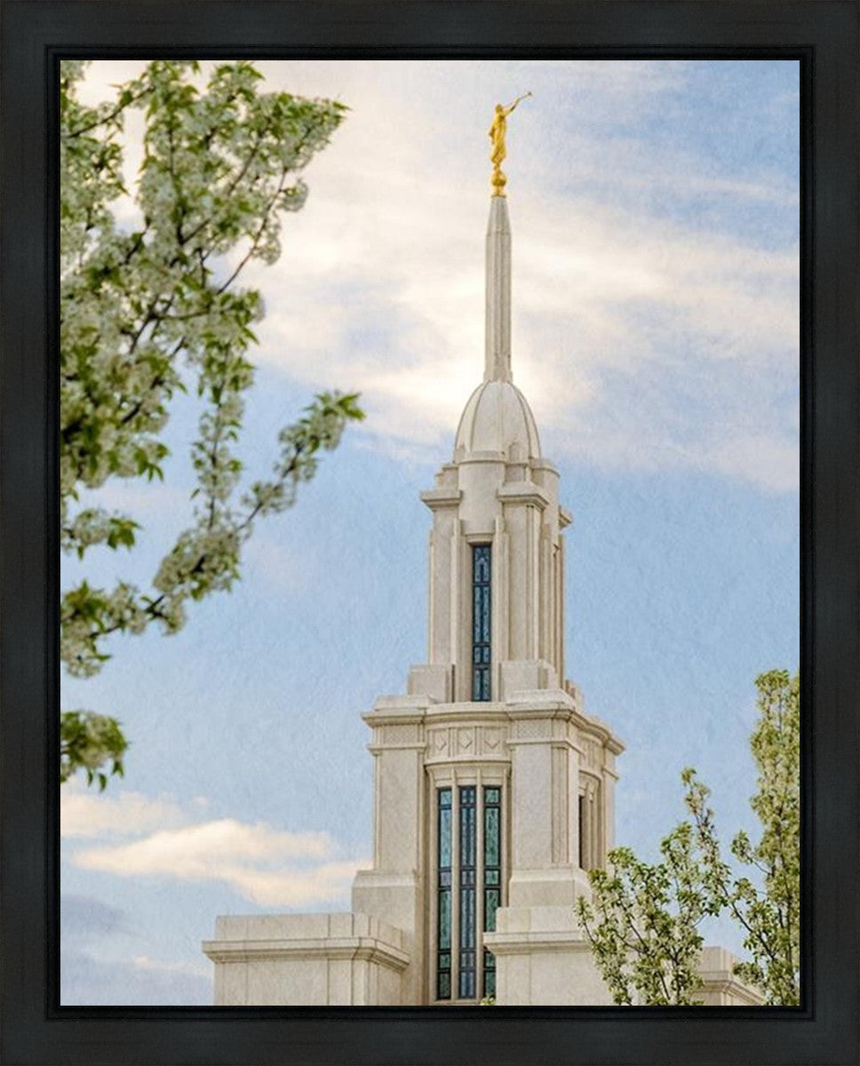 Payson Temple Blossoming Spire Gallery Wrap