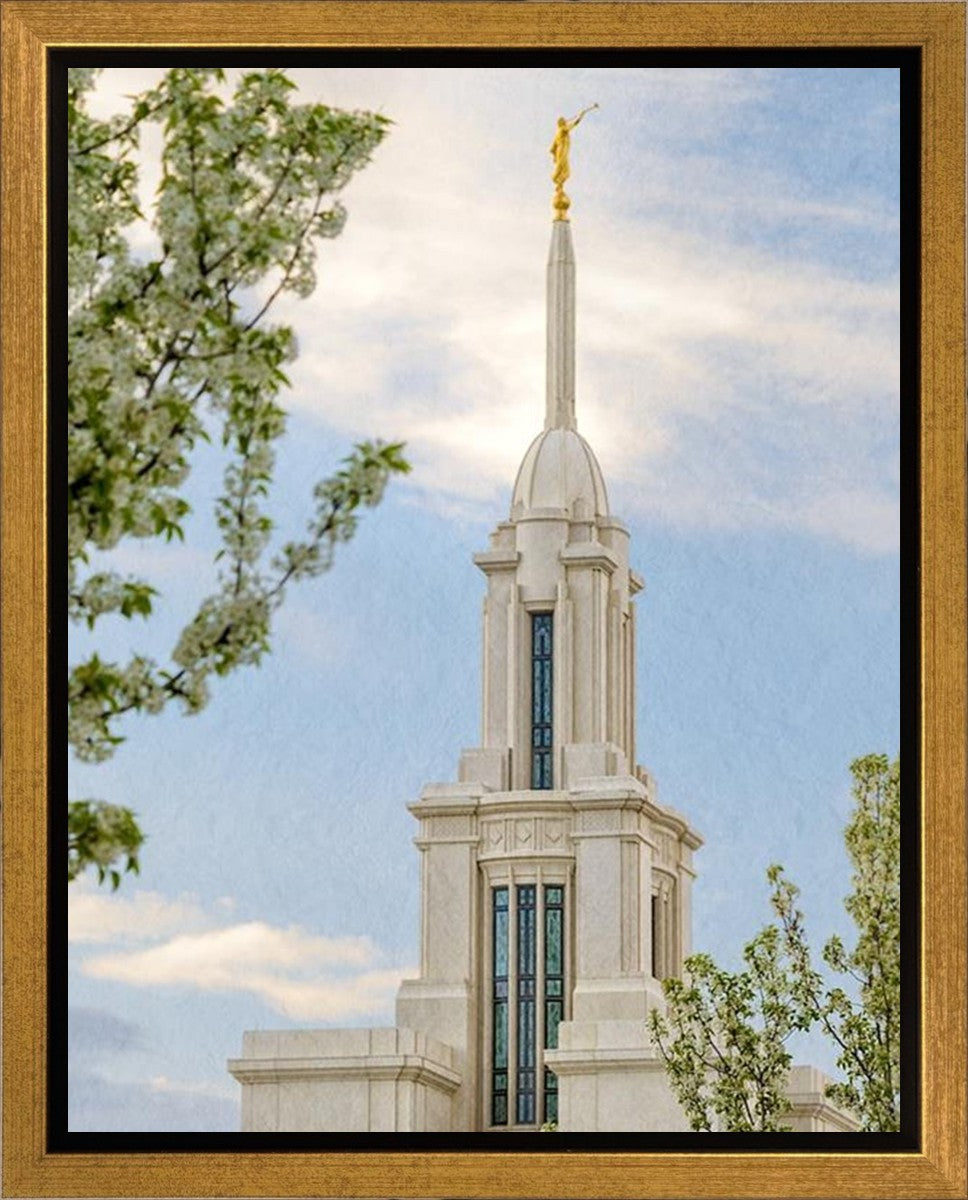 Payson Temple Blossoming Spire Gallery Wrap