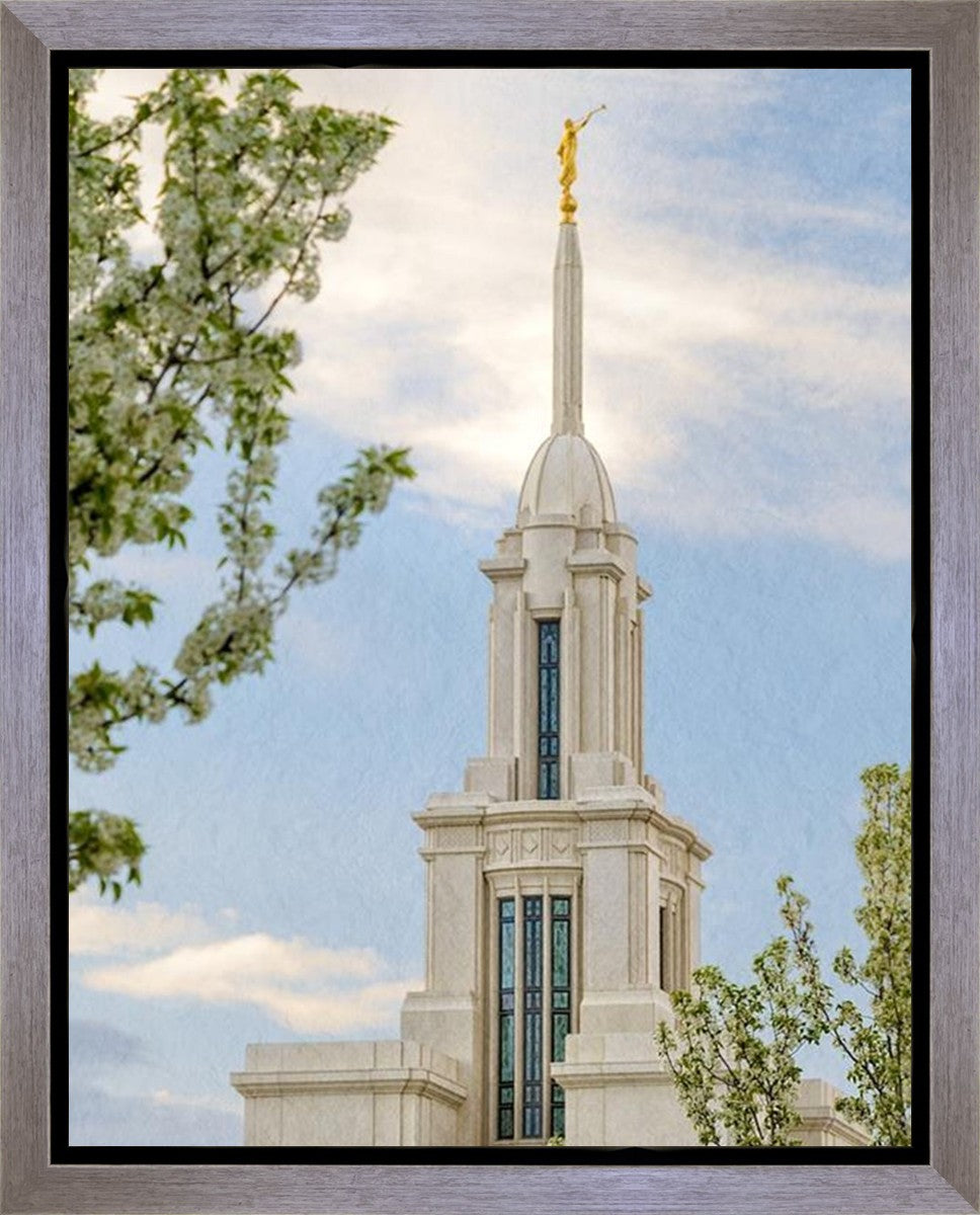 Payson Temple Blossoming Spire Gallery Wrap