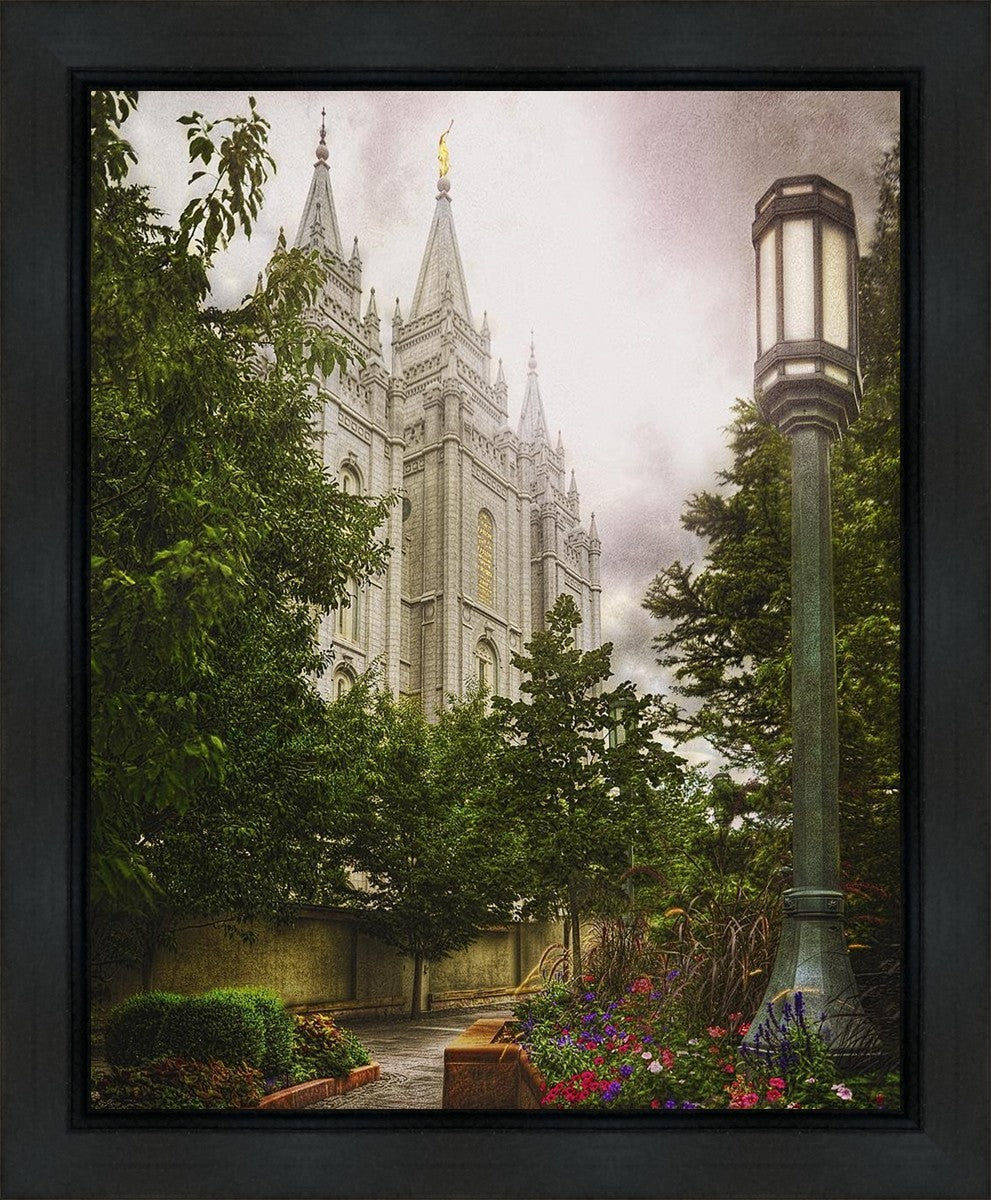 Salt Lake Temple Everglow Gallery Wrap