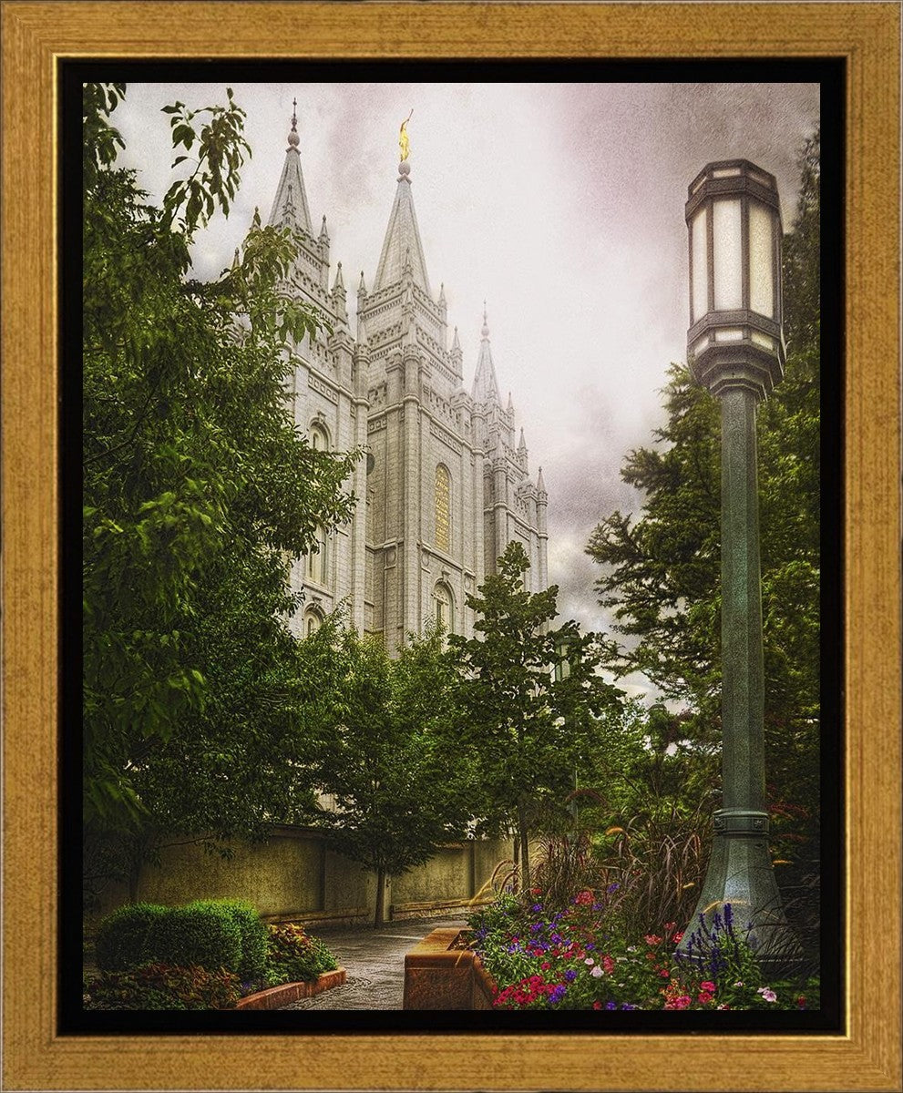 Salt Lake Temple Everglow Gallery Wrap
