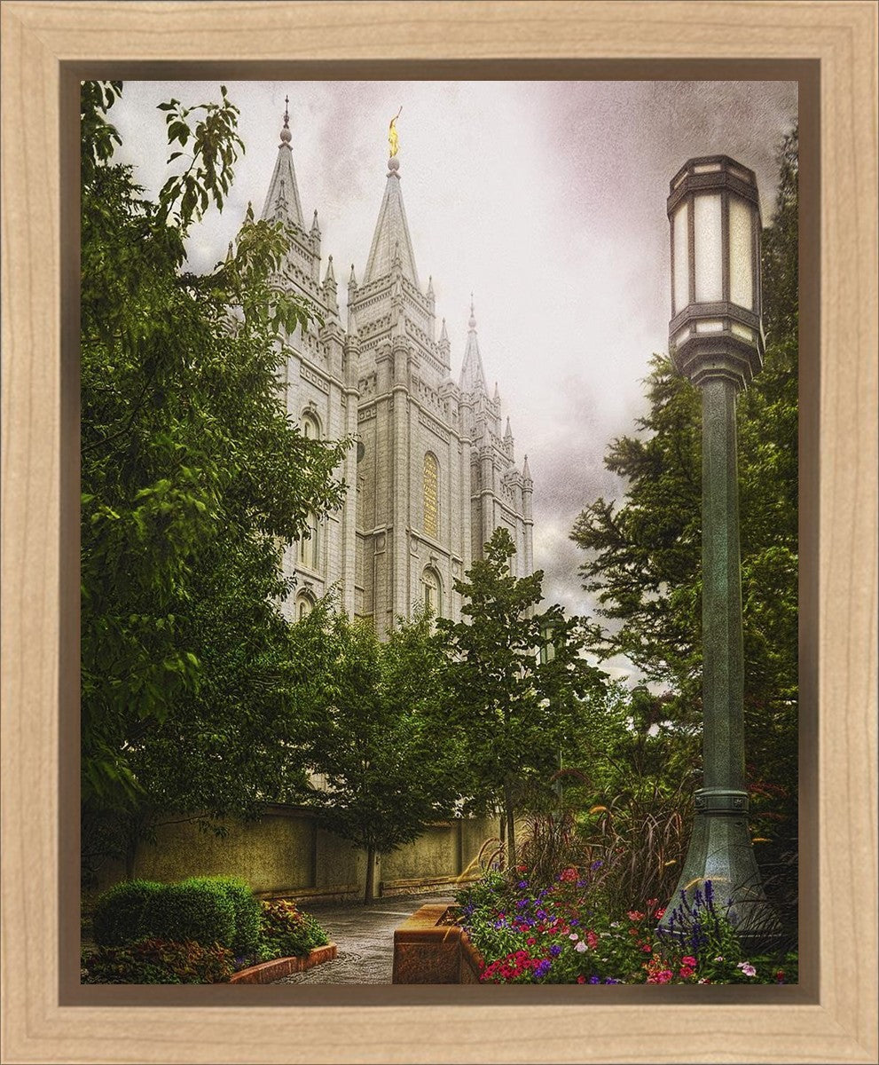 Salt Lake Temple Everglow Gallery Wrap