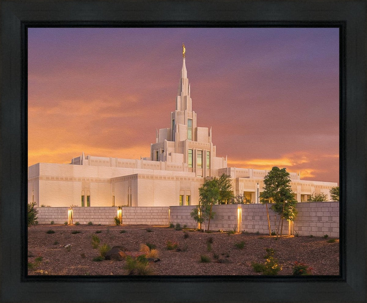 Phoenix Temple Sunset Gallery Wrap
