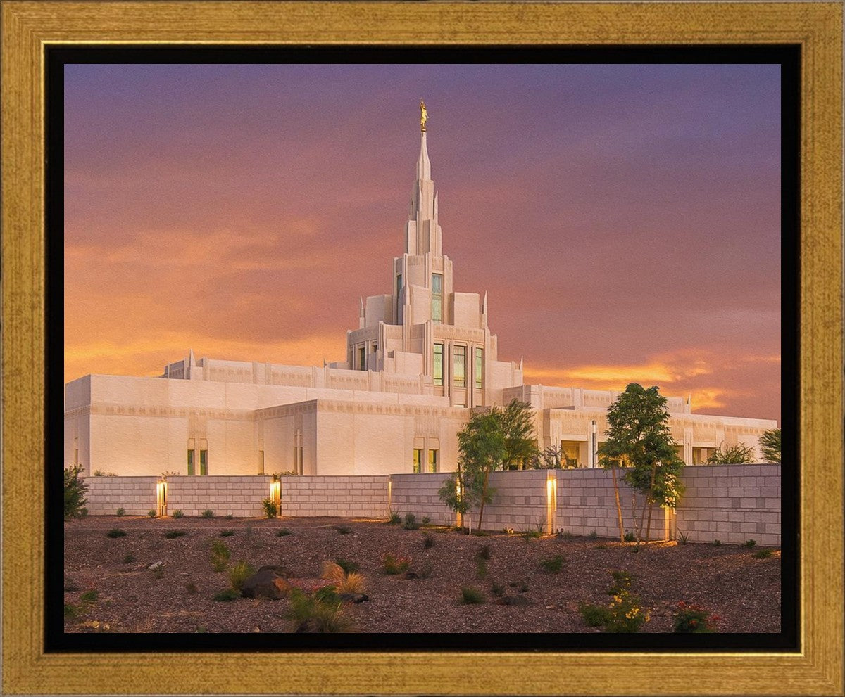 Phoenix Temple Sunset Gallery Wrap