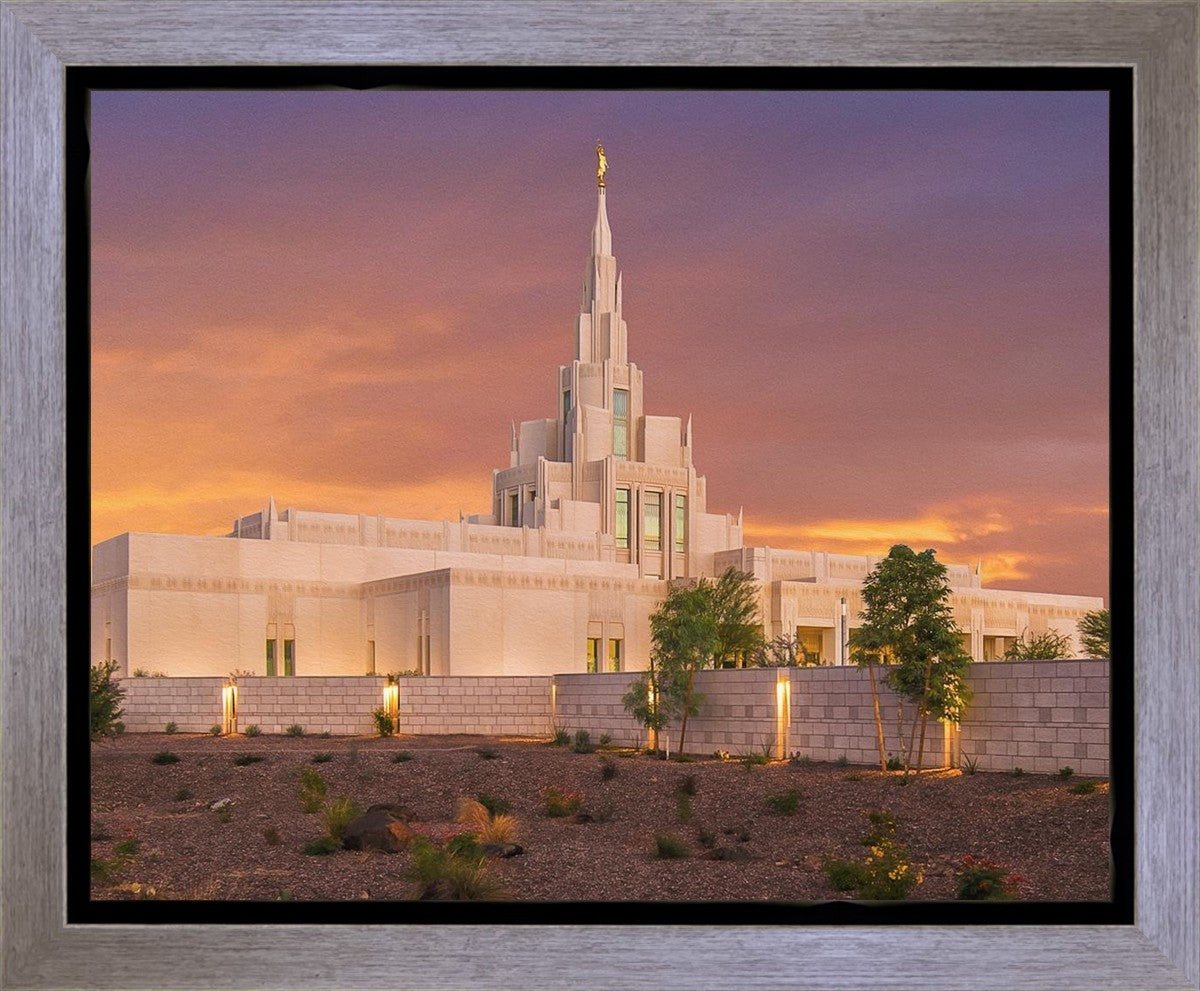 Phoenix Temple Sunset Gallery Wrap