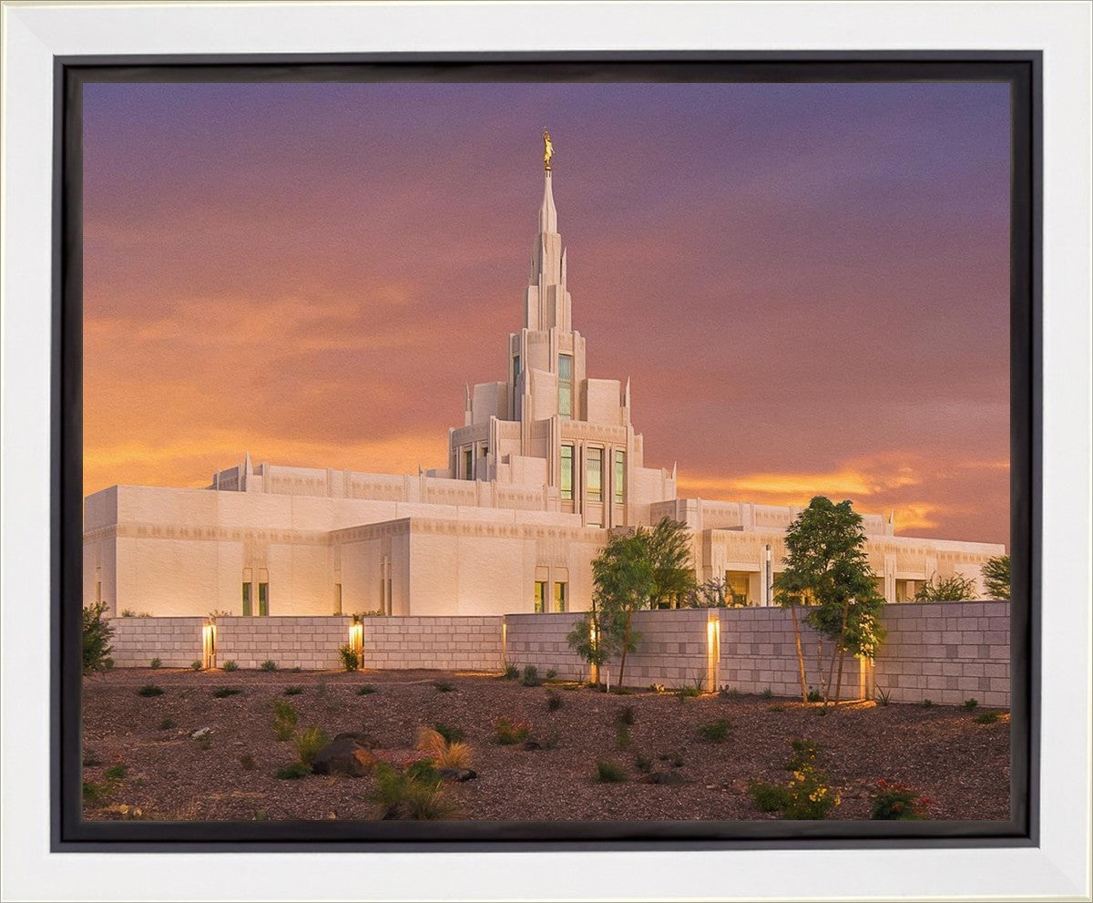 Phoenix Temple Sunset Gallery Wrap