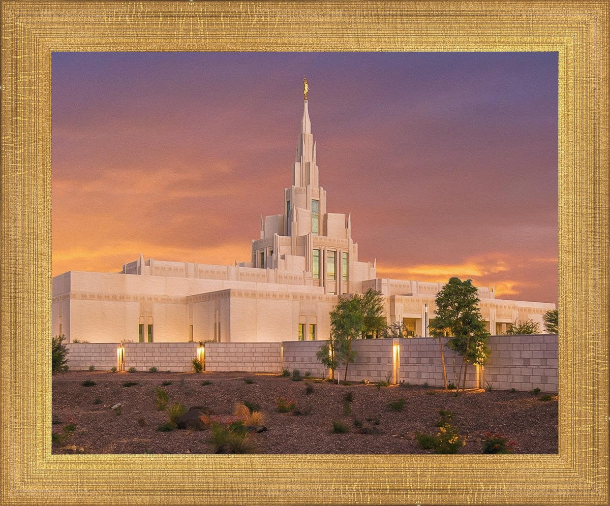 Phoenix Temple Sunset